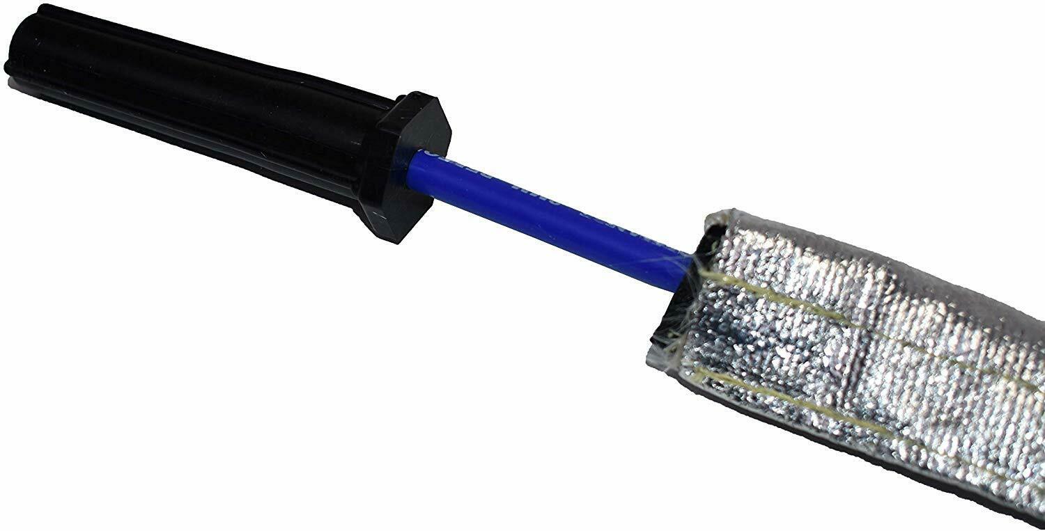 Heat Shroud Aluminized Sleeving with Hook and Loop Closure Silver 3/4