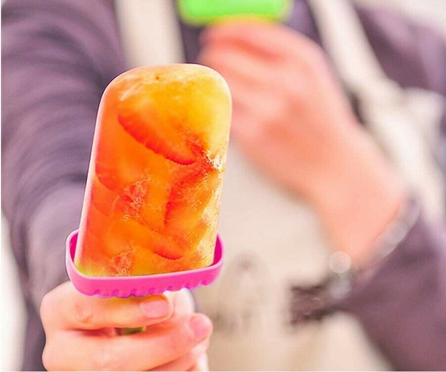 Juego de 6-12 moldes reutilizables de silicona para paletas heladas - Fresh Stock Dated February 2026