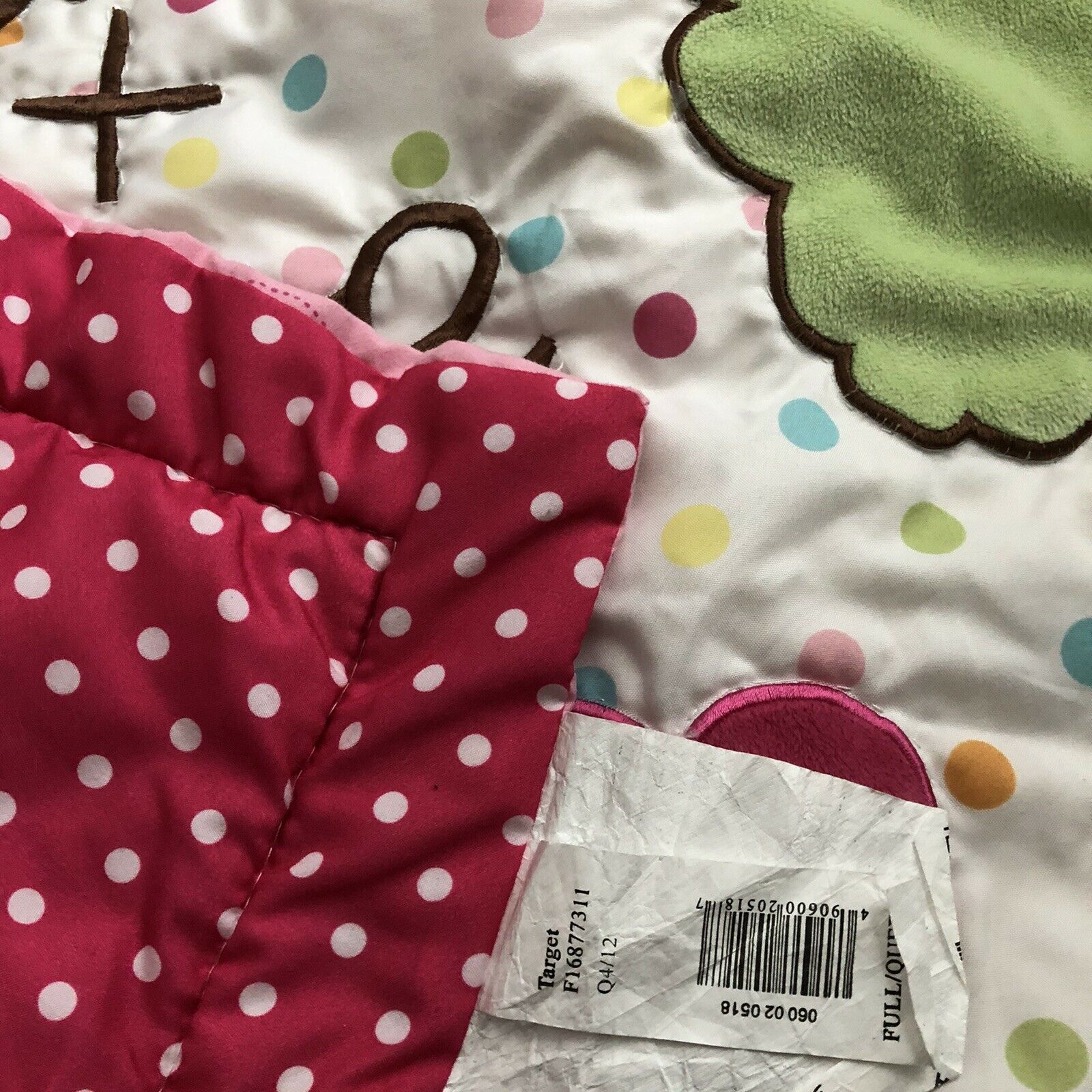 Circo Girl's Peace + Love Quilted Pink White Standard Pillow Sham - Fresh Stock Dated February 2026