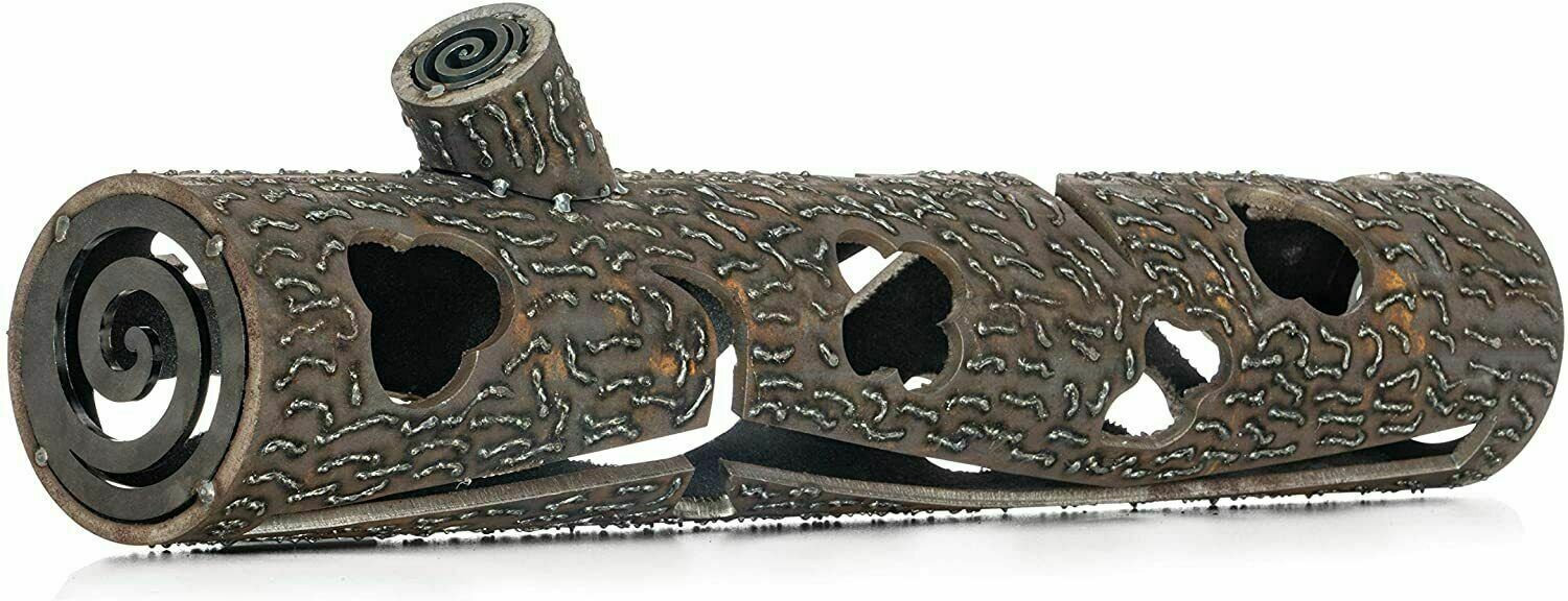 Maxam Decorative Metal Firewood Log for Gas and Propane Outdoor Fireplace Pits - Fresh Stock Dated December 2025