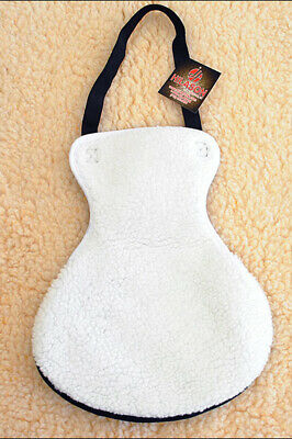 Fleece Saddle Seat Cover White With Black Neoprene Back Hilason U-3549 - Fresh Stock Dated December 2025
