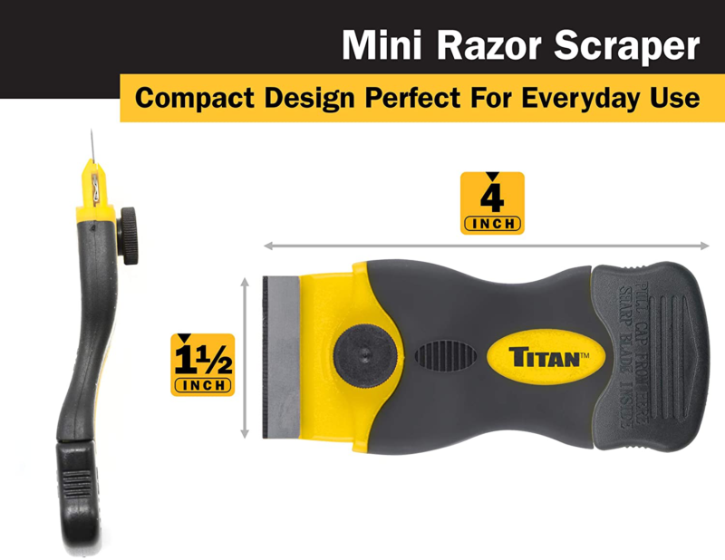 Titan Tools 12031 Mini Razor Scraper w/ Steel Blade - Fresh Stock Dated December 2025