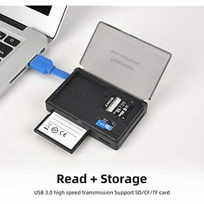 3-in-1 Portable USB 3.0 Memory Card Reader For Camera Mac OS, Windows, Linux, - Fresh Stock Dated February 2026