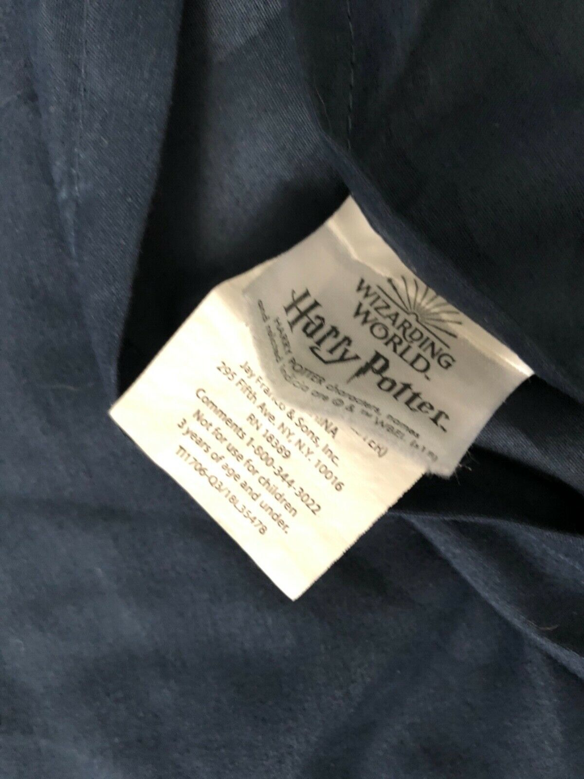 Harry Potter’s Hogwart’s Pillow Sham Queen Size Blue Gray - Fresh Stock Dated December 2025