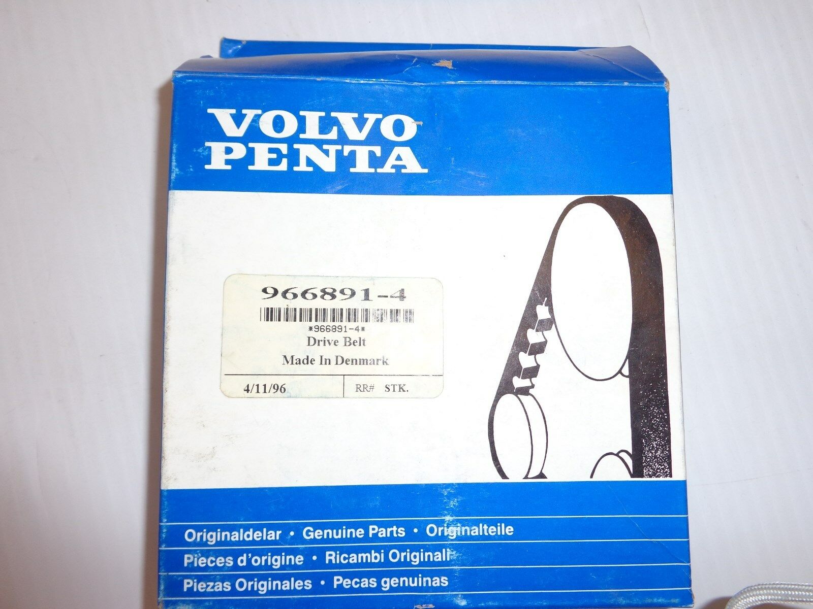 NEW VOLVO DRIVE BELT P/N 966891-4  AQ115A/B, AQ130A/B/C, BB115A/B/C, MB20C - Fresh Stock Dated February 2026