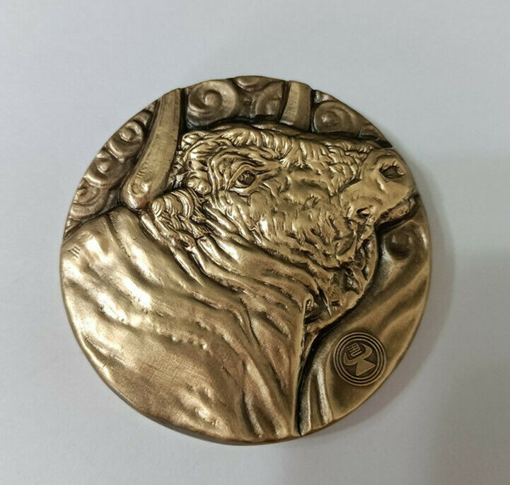 2021 China 50mm Brass Medal - Lunar Year Series - Ox - Fresh Stock Dated February 2026