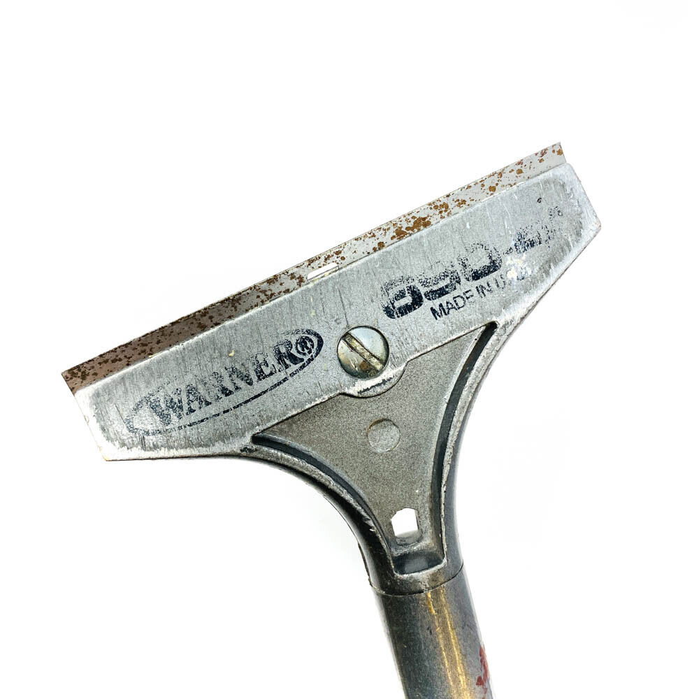 Warner 690 4 in Long Handle Wall Scraper, Hand Tool, Black, Made in USA - Fresh Stock Dated February 2026