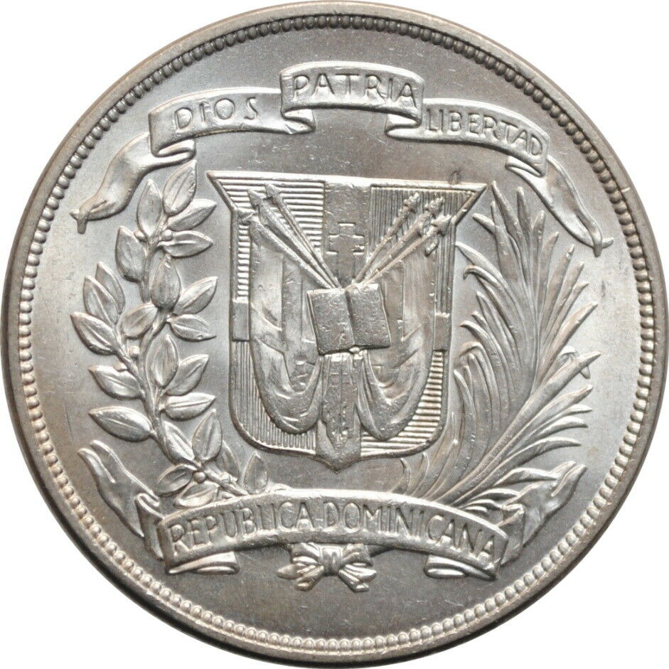 Dominican Republic 1 peso 1955, UNC, 