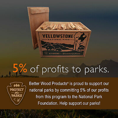 Better Wood Products Protect the Parks Fatwood Firestarter Crate, Yellowstone - Fresh Stock Dated December 2025