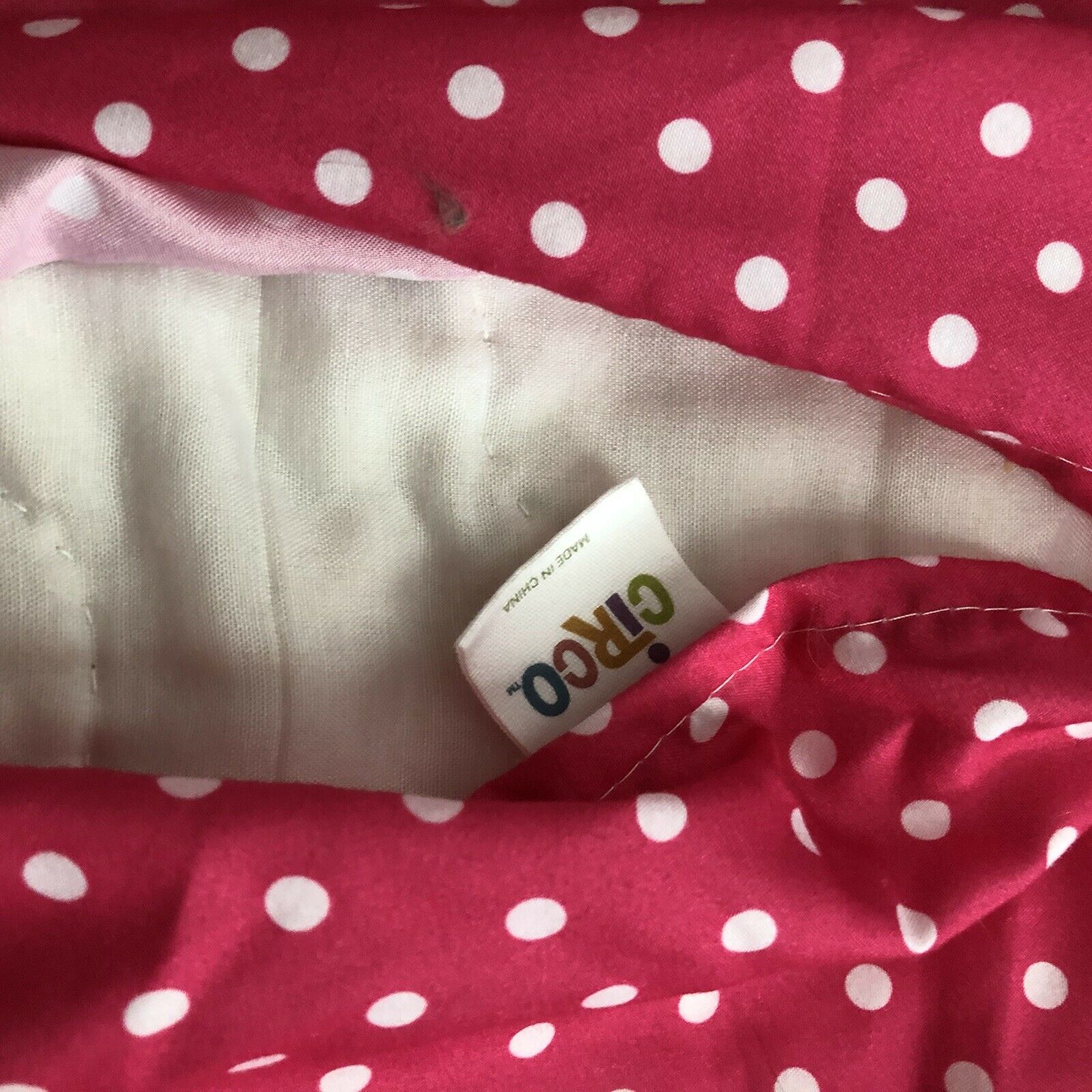 Circo Girl's Peace + Love Quilted Pink White Standard Pillow Sham - Fresh Stock Dated February 2026