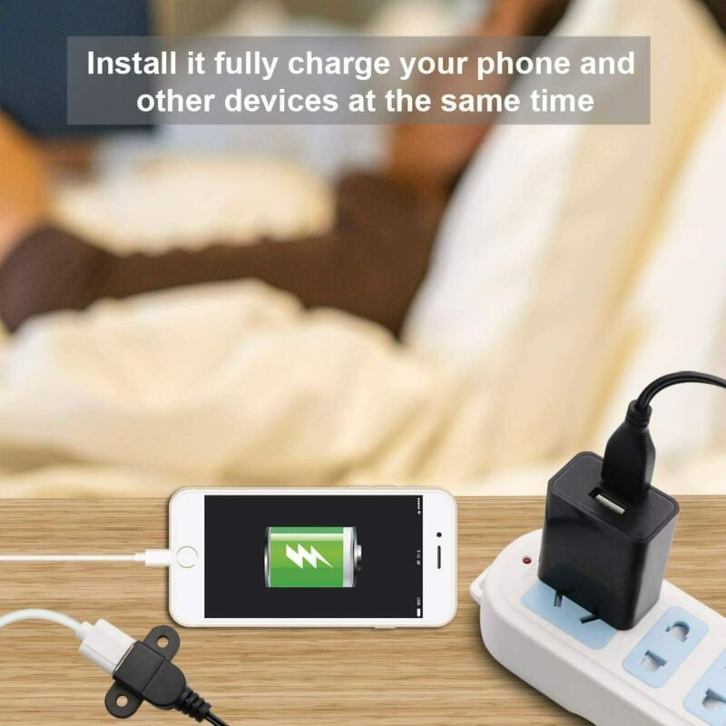 USB 2.0 Male to Dual Female Charging Extension Cable, Furniture 2 pcs - Fresh Stock Dated February 2026
