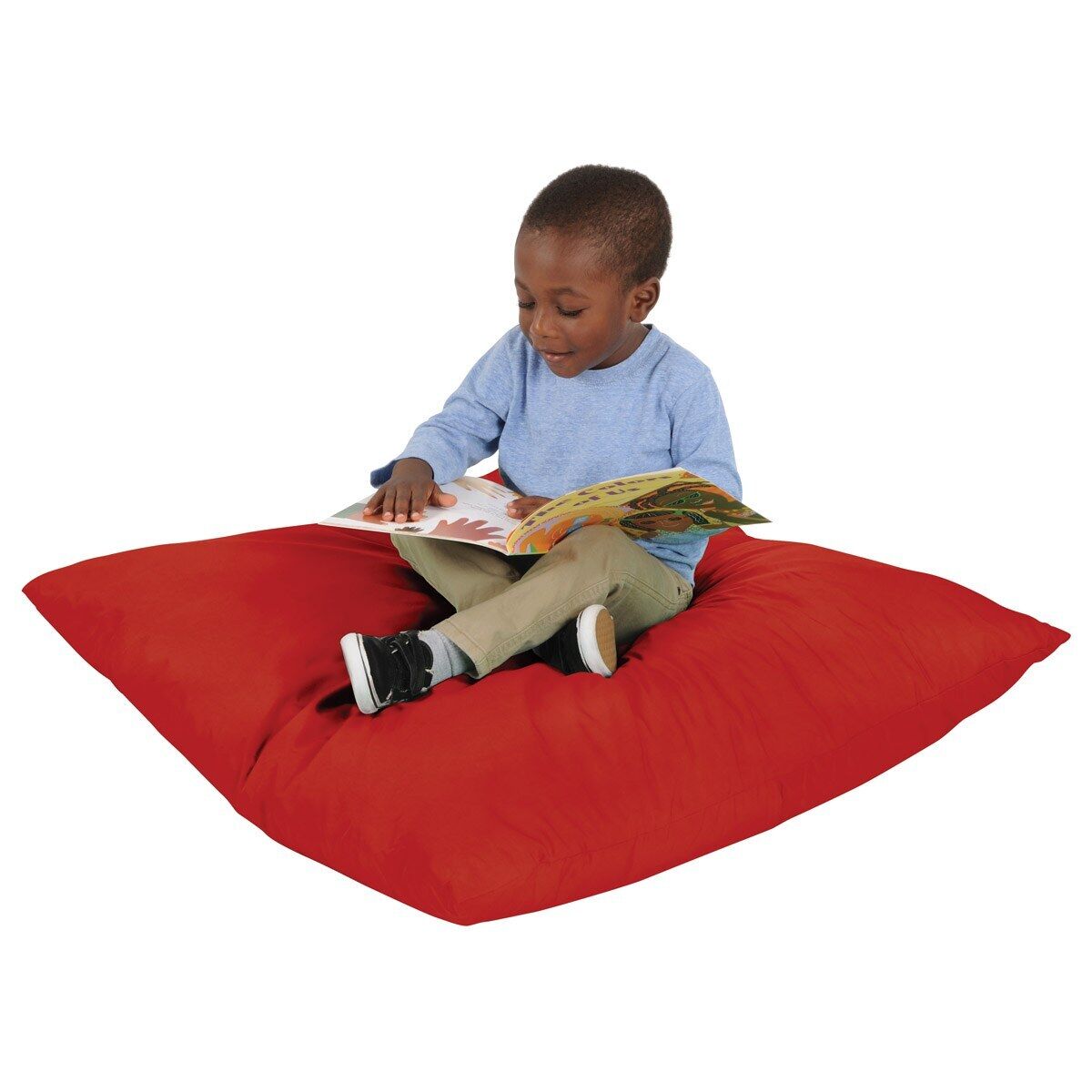 Kaplan Early Learning Jumbo Pillow with Removable Cotton Chintz Cover - Red - Fresh Stock Dated February 2026