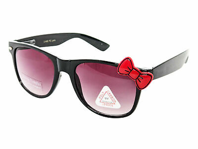 Black Sunglasses With Red Bow Hello Kitty Nerd Accessory Adult - Fresh Stock Dated February 2026