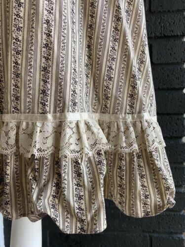 GUNNE SAX Jessica McClintock Vintage 100% Cotton High Waist Skirt Suspenders 7 - Fresh Stock Dated February 2026