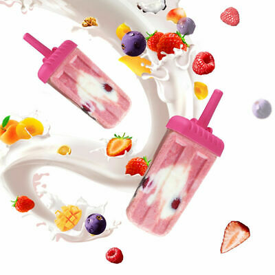 Ice Pop Maker Popsicle Mold With Tray and Drip Guard Pink Set Of 6 Free shipping - Fresh Stock Dated December 2025