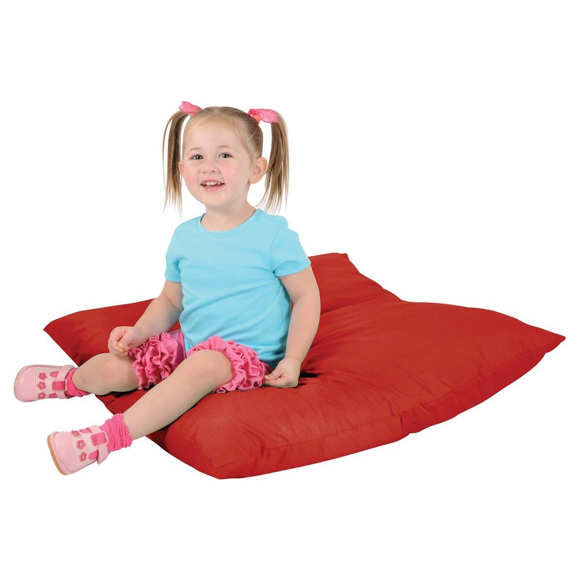 Kaplan Early Learning Jumbo Pillow with Removable Cotton Chintz Cover - Red - Fresh Stock Dated February 2026
