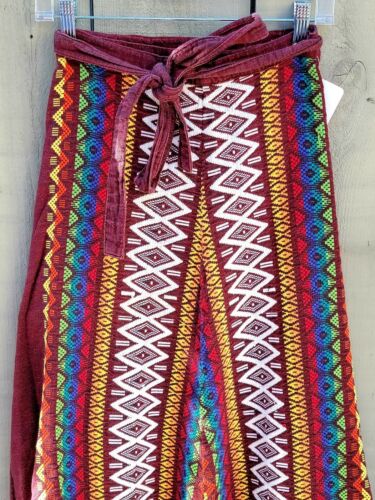 Vintage Purple Red Embroidered Guatemalan Wrap Skirt - Fresh Stock Dated February 2026