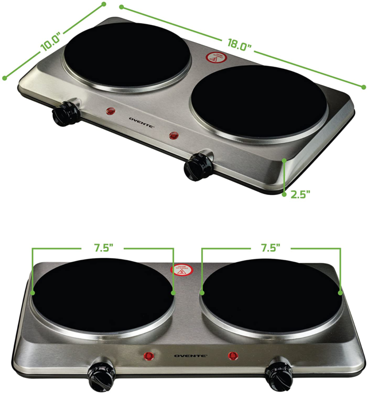 Double Hot Plate Infrared Stove Cooktop Portable Electric Stove Dual Counter - Fresh Stock Dated February 2026