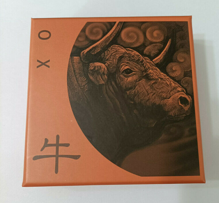 2021 China 50mm Brass Medal - Lunar Year Series - Ox - Fresh Stock Dated February 2026