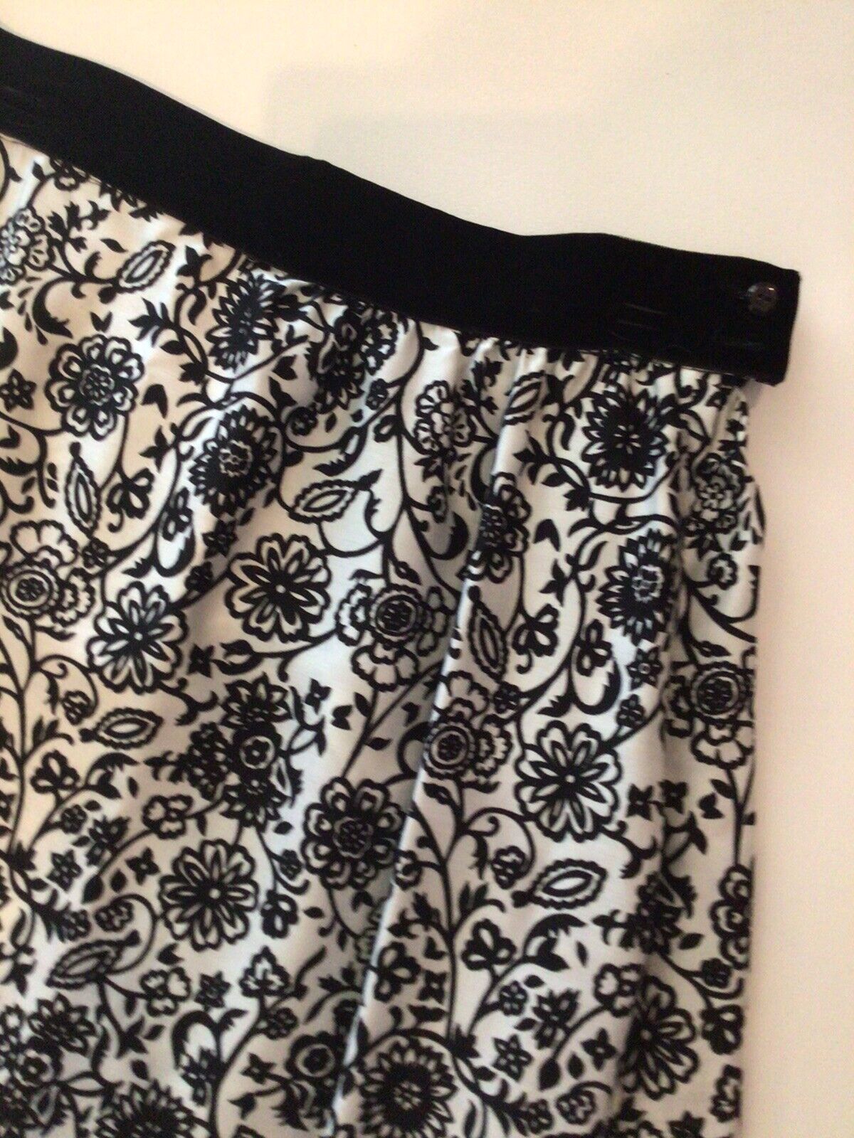 Vtg 70's Alex Coleman California Mod Bright Floral Velvet Waist Maxi Skirt M - Fresh Stock Dated March 2026