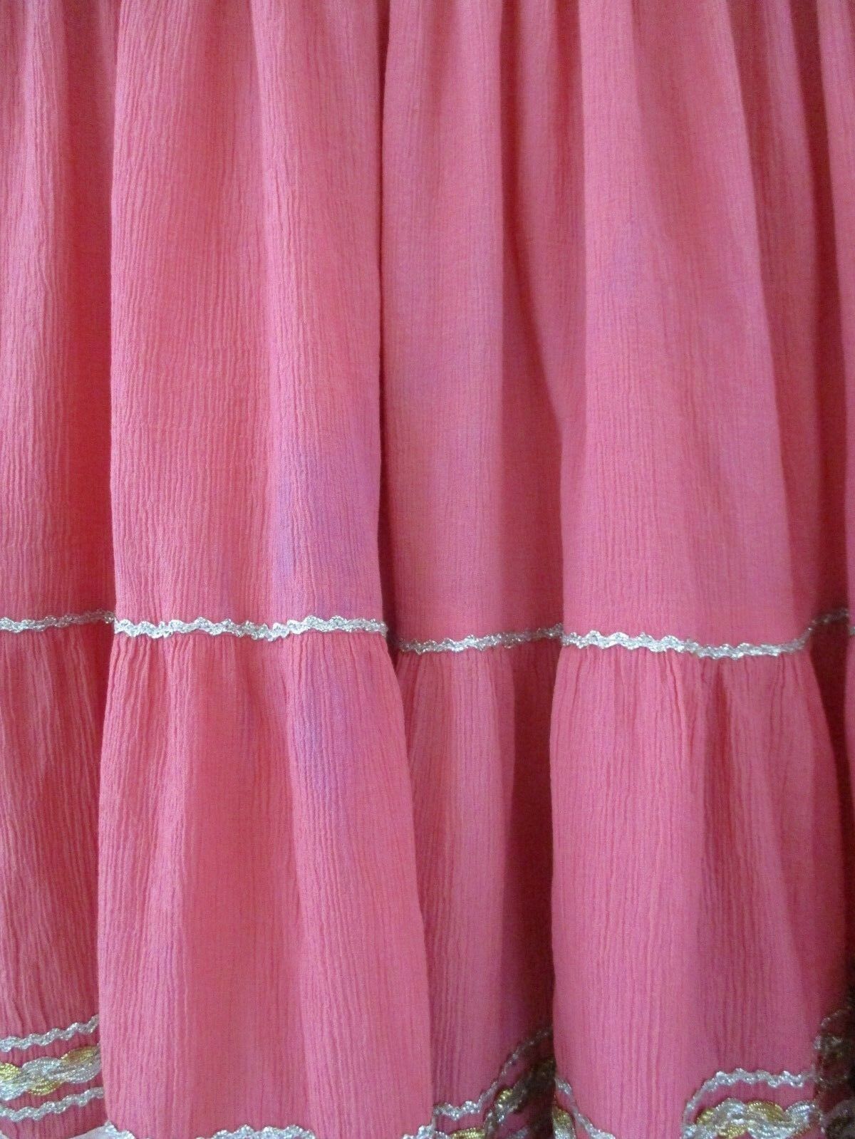 Women's Vintage skirt Pink Coral Southwest Navajo full S AS IS Native American - Fresh Stock Dated December 2025