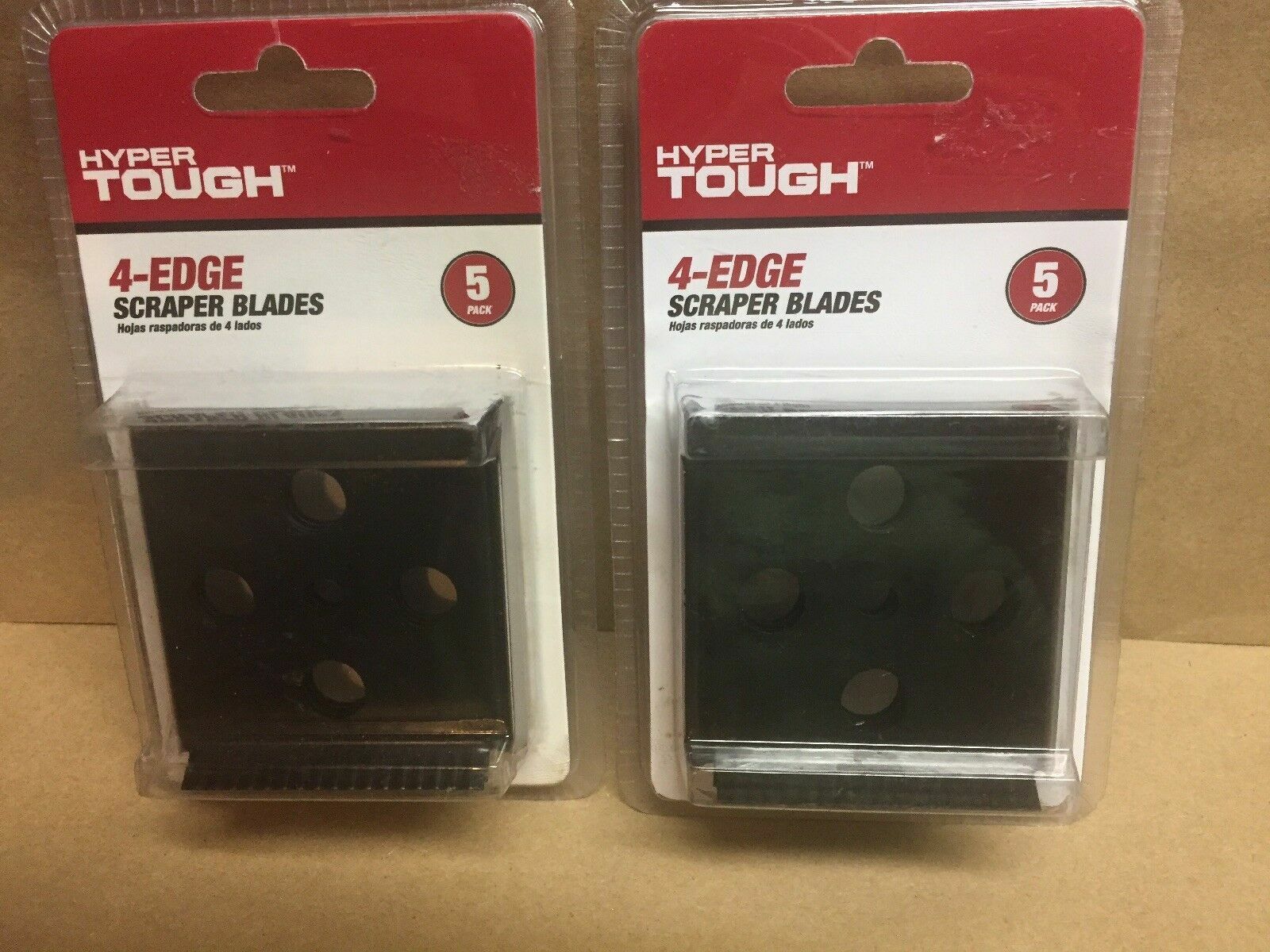 2x 5PK  HYPER TOUGH 4-EDGE SCRAPER BLADES Remove Paint Replacement For #6085 - Fresh Stock Dated February 2026