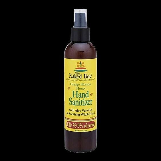 The Naked Bee Hand  Sanitizer Orange Blossom Honey 8 oz Large Size Pump US Lot 2 - Fresh Stock Dated February 2026
