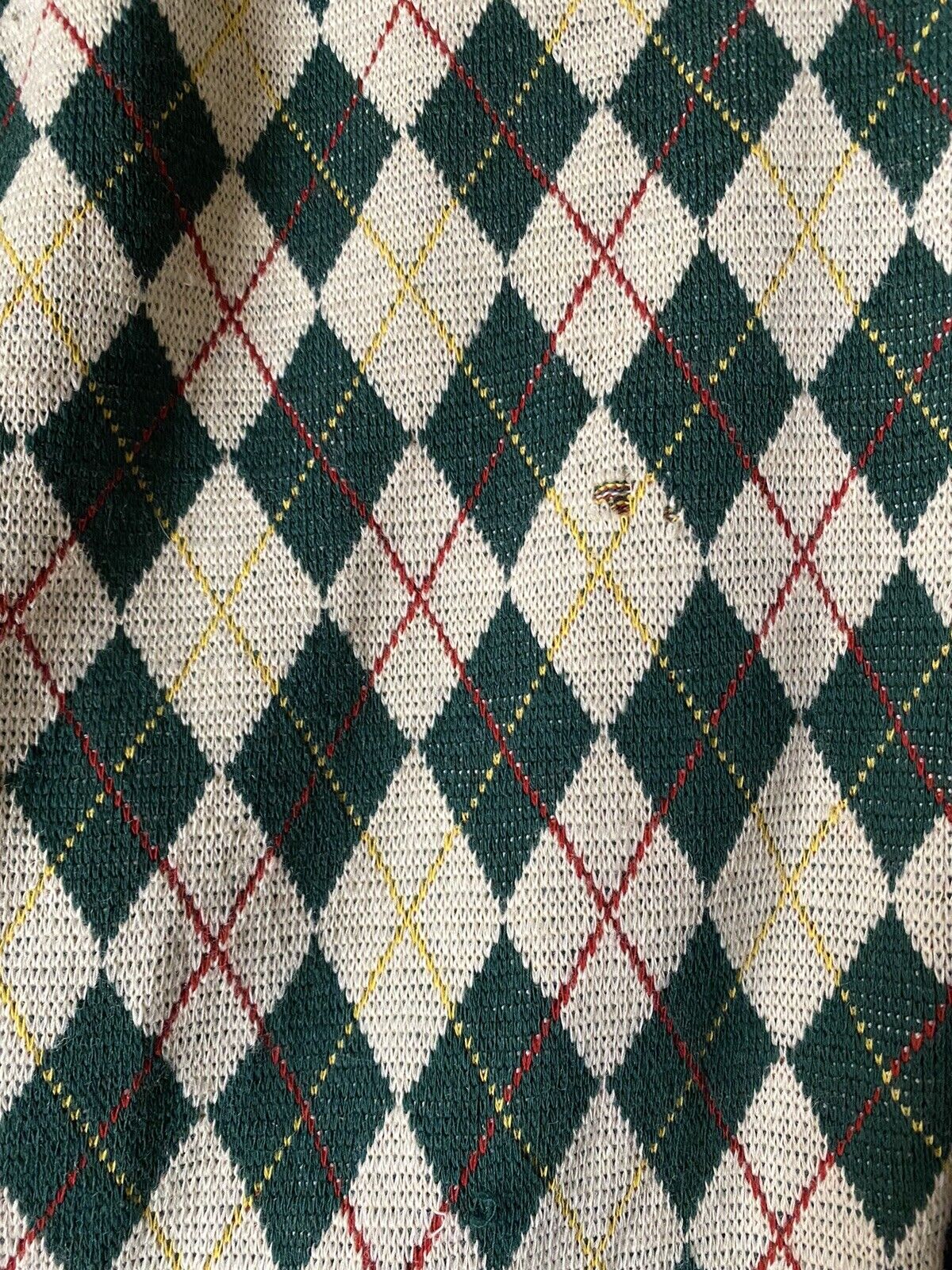 Vintage Wool Argyle Maxi Skirt Sabra Green Red Cottage Boho Academia M-XL USA - Fresh Stock Dated March 2026