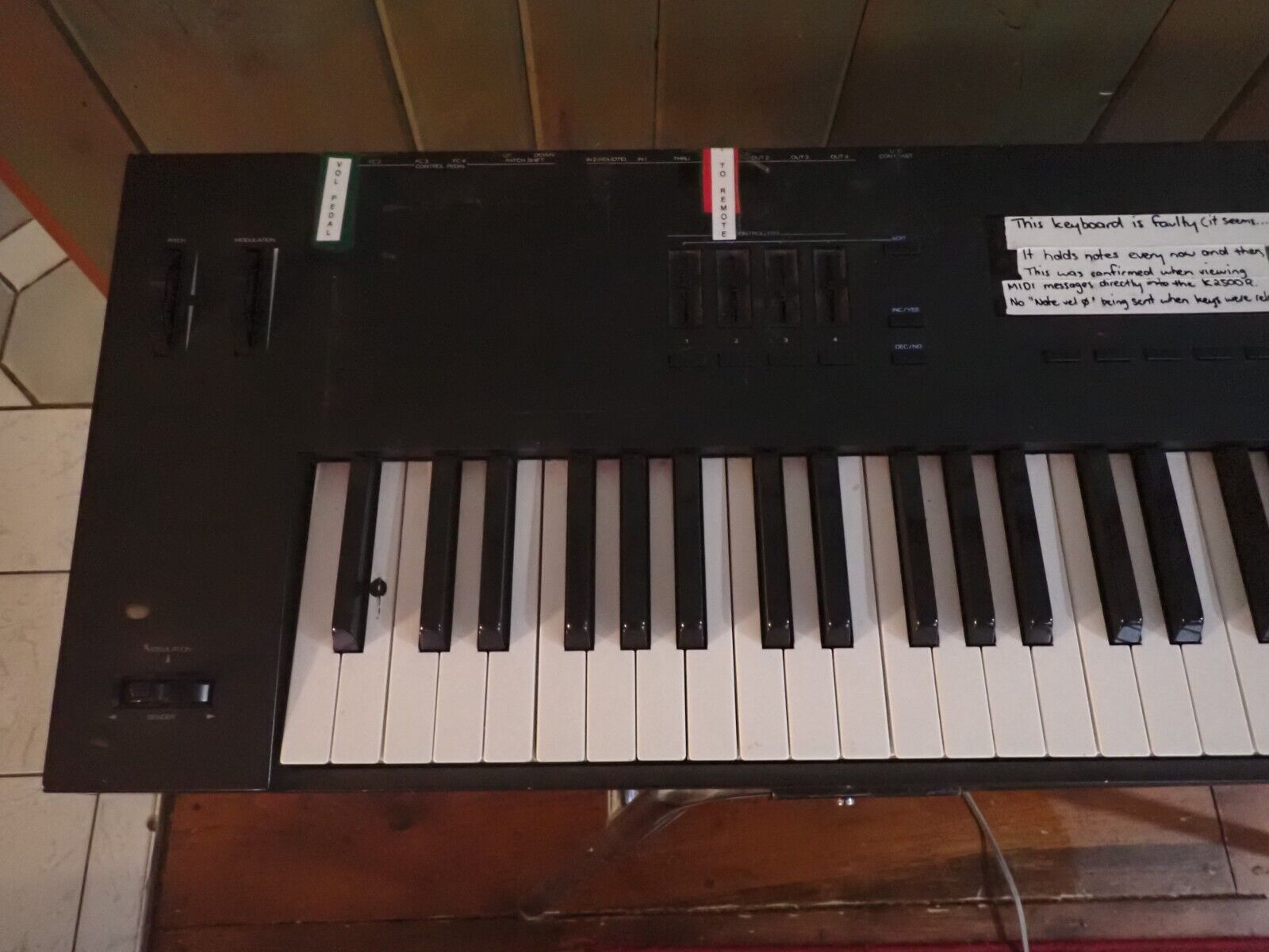 Roland A-80 MIDI Keyboard - for parts or repair with stand - comes as is. - Fresh Stock Dated February 2026