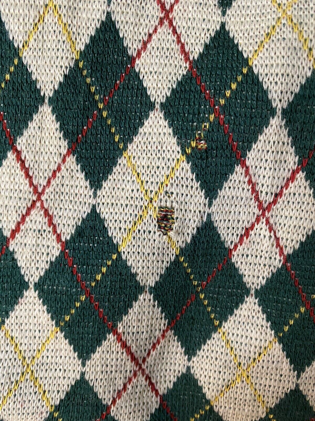 Vintage Wool Argyle Maxi Skirt Sabra Green Red Cottage Boho Academia M-XL USA - Fresh Stock Dated March 2026