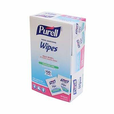 Purell Alcohol Wipe Hand Sanitizing Wipe 100 Count Individual Packet 100 per Box - Fresh Stock Dated February 2026