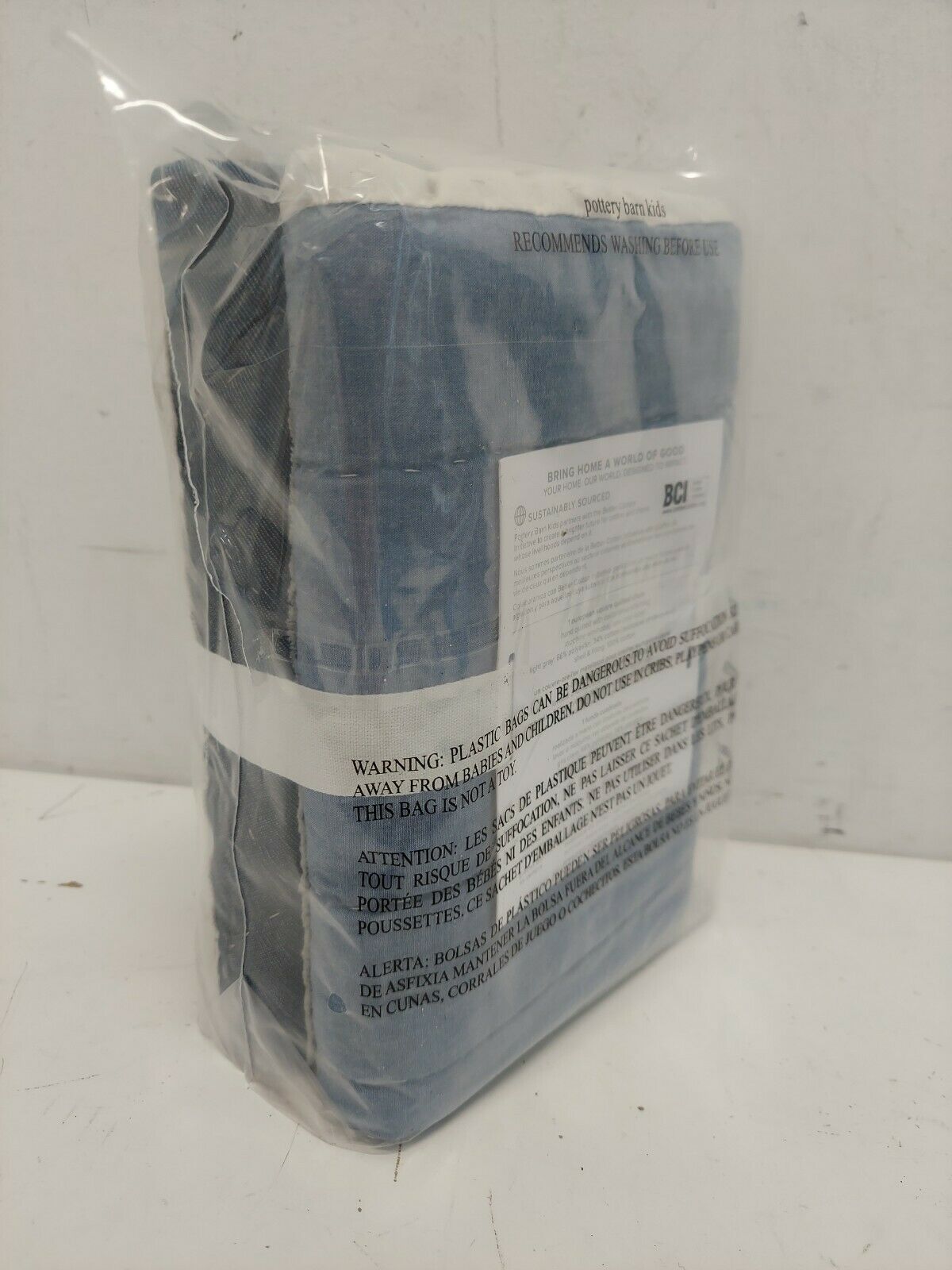 Pottery Barn Kids Sullivan Sports Quilted Pillow Sham Euro - NEW With Tags - Fresh Stock Dated January 2026