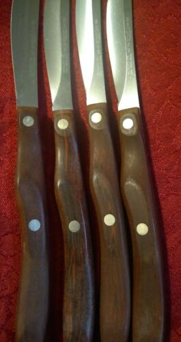 CUTCO Brown Table Steak Knives Set of 4 Classic No. 59 Straight Edge Vintage - Fresh Stock Dated December 2025