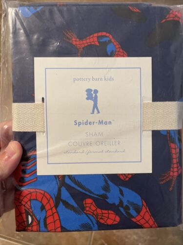 pottery barn kids spider man sham new - Fresh Stock Dated December 2025
