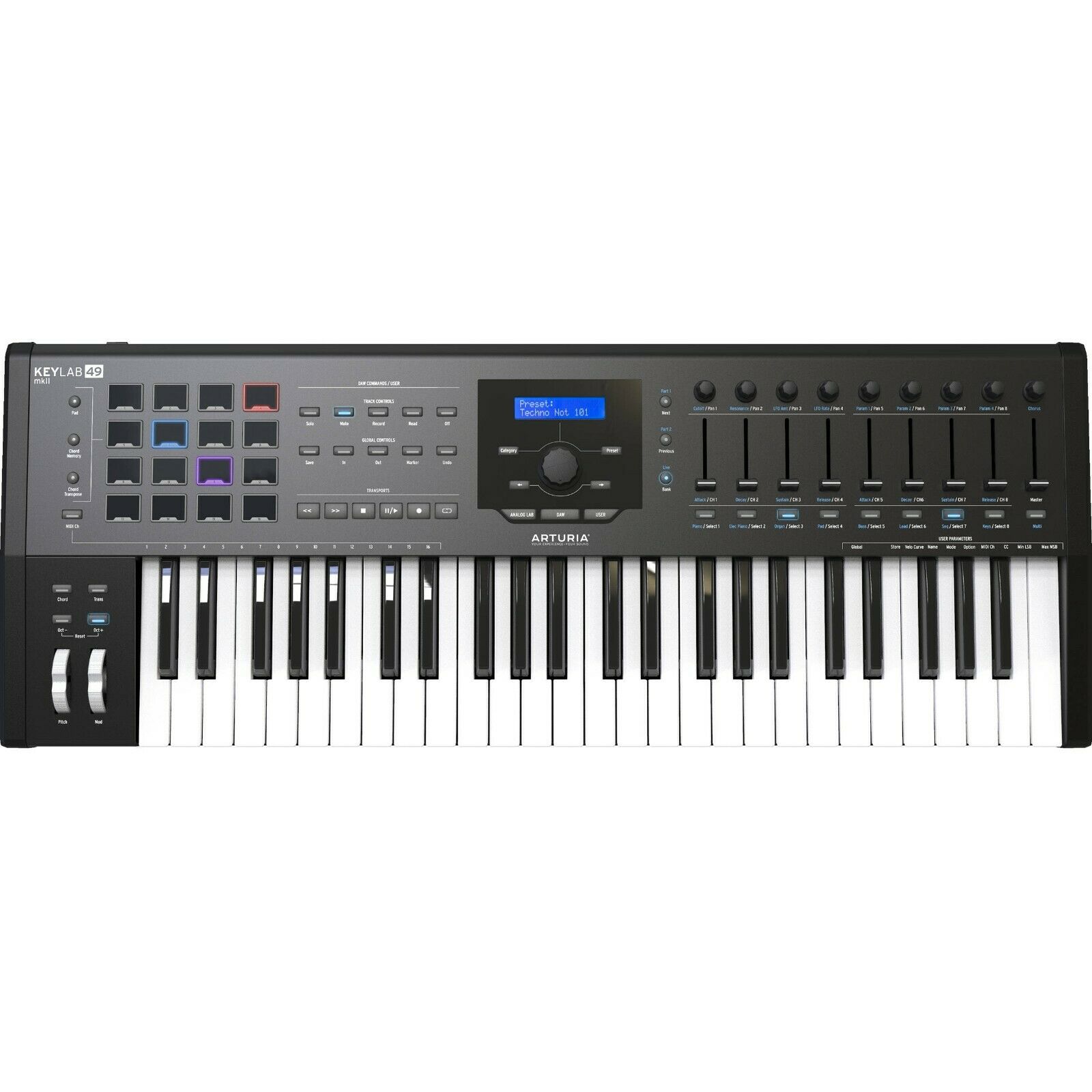Arturia KeyLab mkII 49 key USB Keyboard Controller Black //ARMENS// - Fresh Stock Dated February 2026