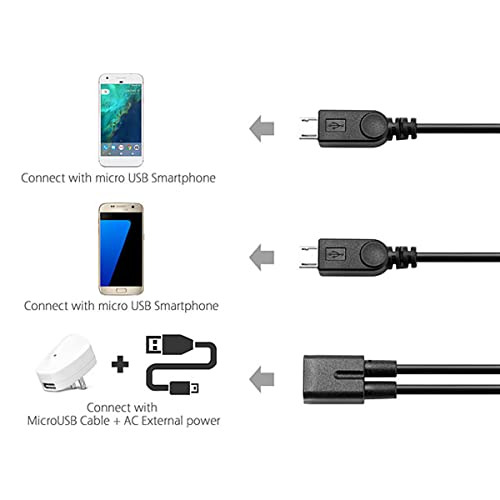 CY Micro USB Female to 2 Male Splitter Extension usb 1 2 - Fresh Stock Dated February 2026