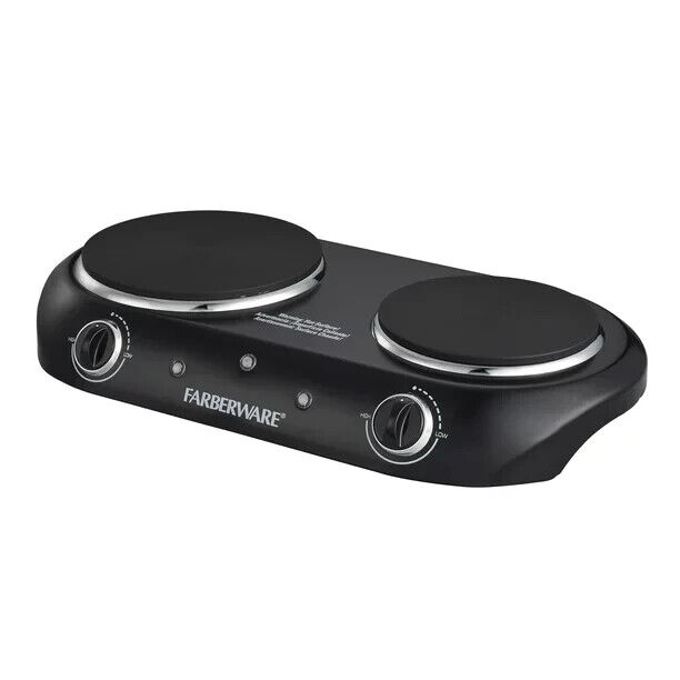 Farberware Royalty 1800 W Double Burner Black Electric Cooktop, 1 Each - Fresh Stock Dated February 2026