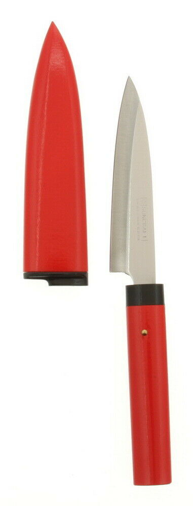 Kotobuki Japanese Suncraft Stainless Kitchen Picnic Fruit Knife Red Wood Cover - Fresh Stock Dated December 2025