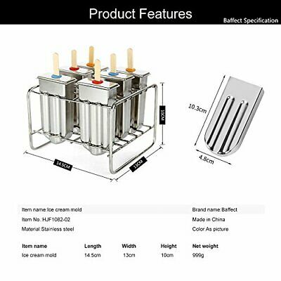 Stainless Steel Popsicle molds with Sticks Holder Popsicle Maker Ice Pop - Fresh Stock Dated February 2026