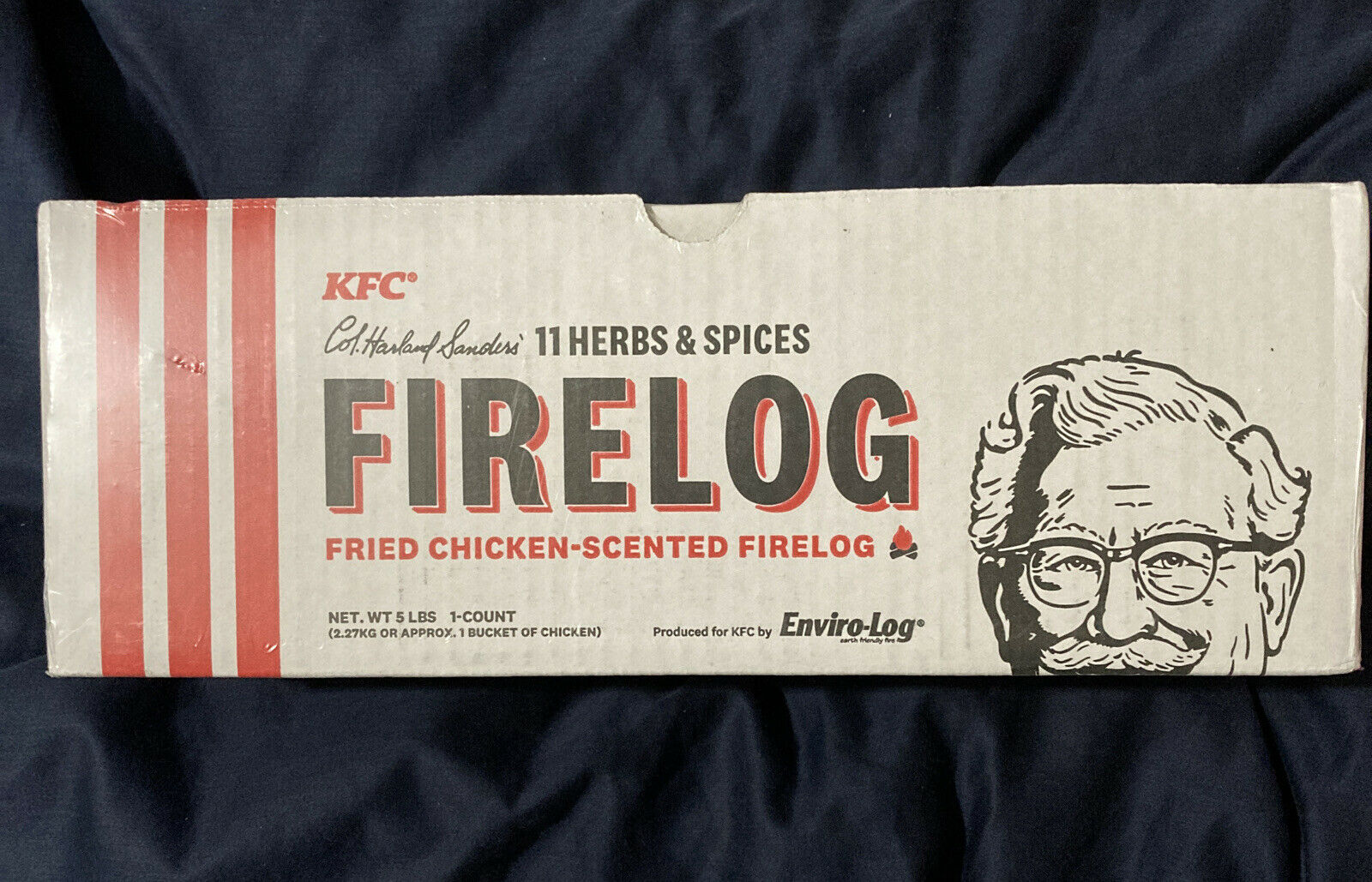 NEW KFC Fire Wood Enviro Log with 11 Herbs & Spices Enviro-Log Free Shipping! - Fresh Stock Dated December 2025