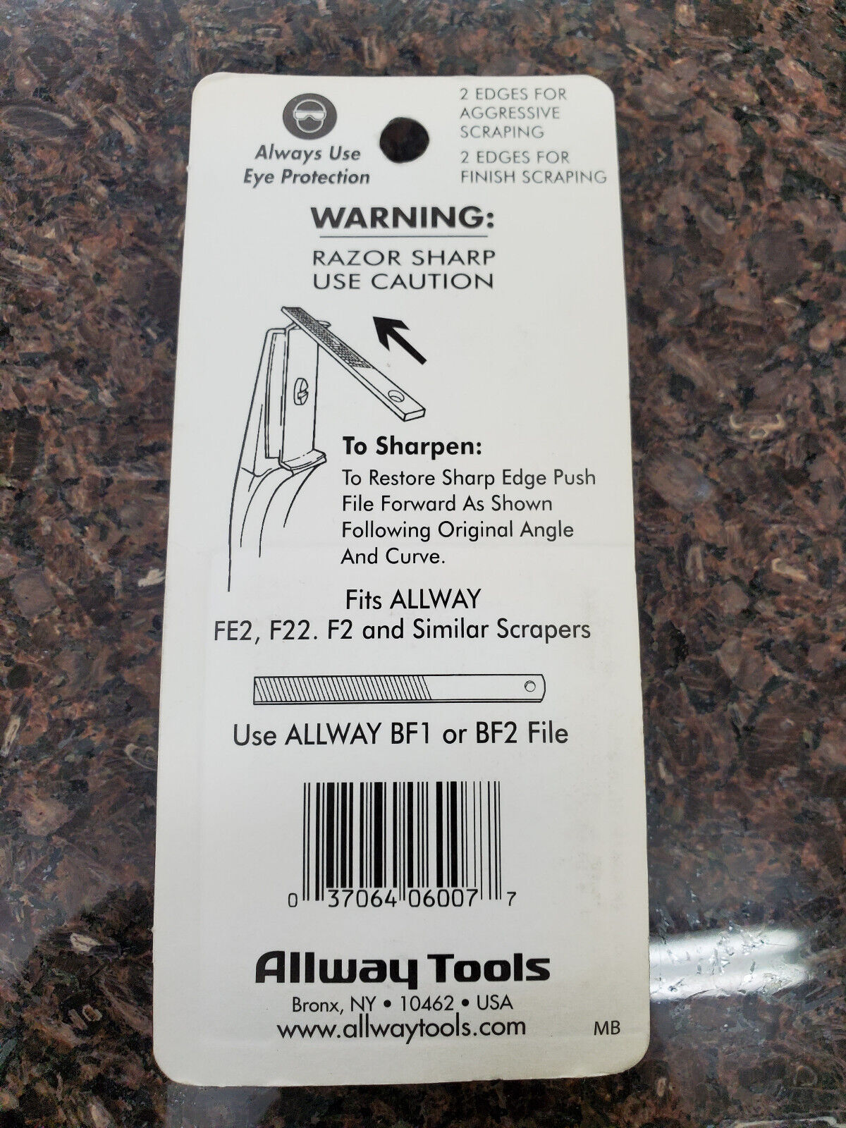 6 PACKS 12 BLADES Total - Allway Scraper Blades 22B 06007 1-1/2