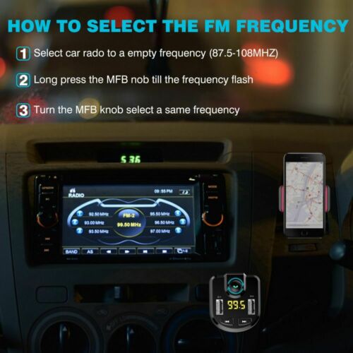 In-Car Wireless Bluetooth FM Transmitter USB Charger MP3 Radio Adapter Car Kits - Fresh Stock Dated December 2025