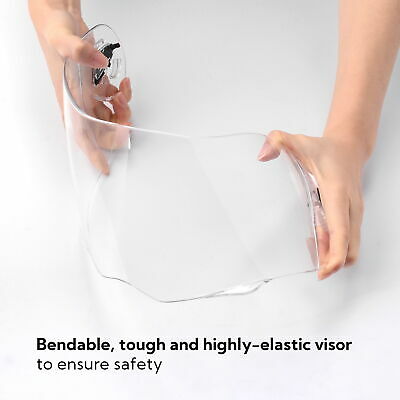 AHR RUN-M Replacement Motorcycle Helmet Front Visor Solid PC Face Shield - Fresh Stock Dated February 2026