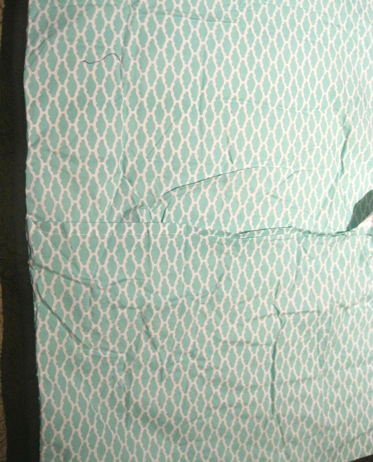 POTTERY BARN Teen Quilt Graphic Patch Sham Standard Black Pool Green Dots Floral - Fresh Stock Dated December 2025