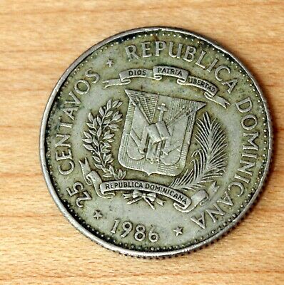 1986 Dominican Republic 25 Centavos Mirabal Sisters - Fresh Stock Dated February 2026