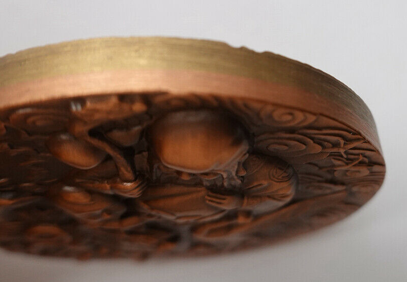 China The God of Longevity Shouxing 寿星 Brass Copper Bi-Metallic Medal 80mm COA - Fresh Stock Dated February 2026