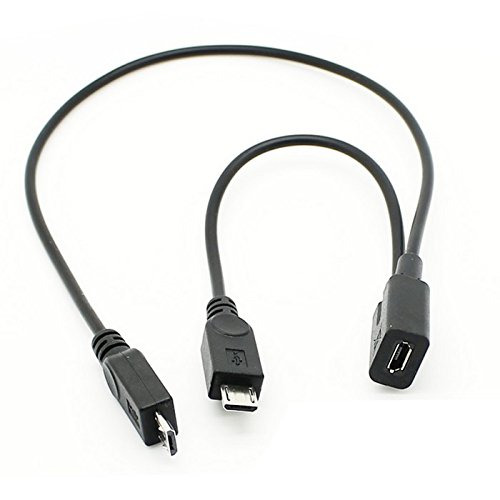 CY Micro USB Female to 2 Male Splitter Extension usb 1 2 - Fresh Stock Dated February 2026
