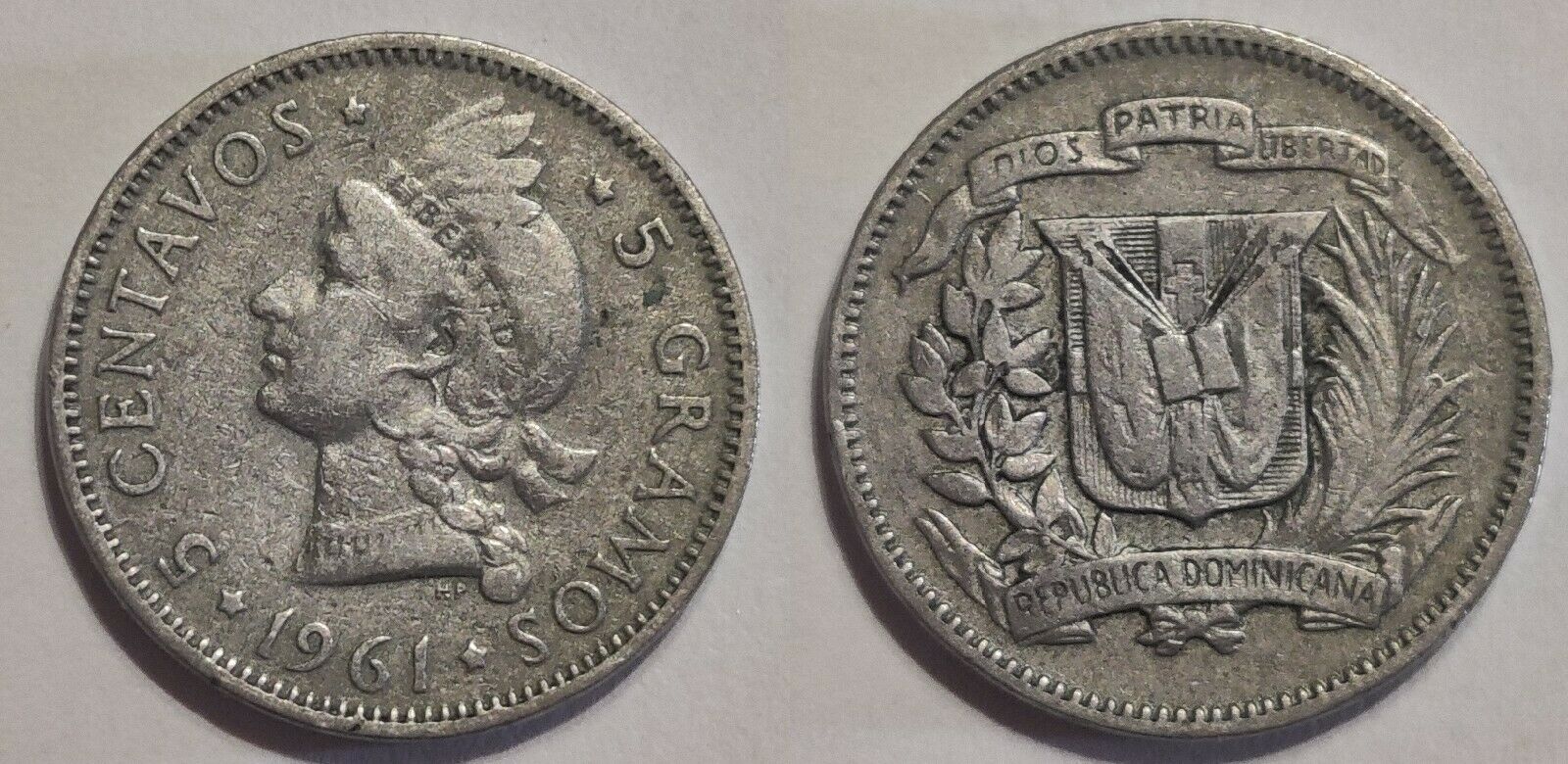 Dominican Republic 5 centavos 1961 1967 1974 1989 1991 - Fresh Stock Dated December 2025