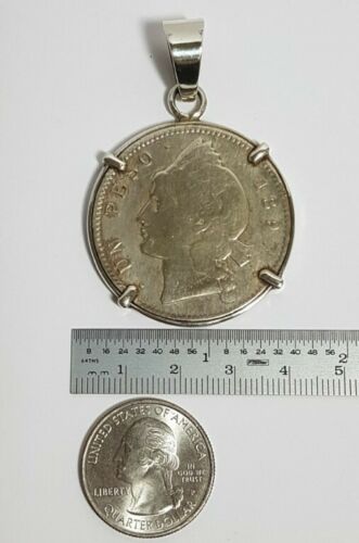 1897 Dominican Republic Un Peso Coin Pendant - Fresh Stock Dated February 2026