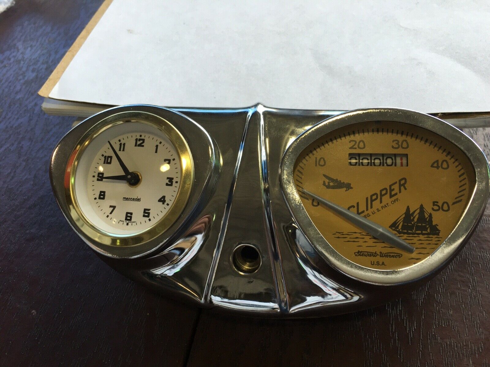 Bicycle Speedometer & Clock Stewart Warner cool accessory for 26